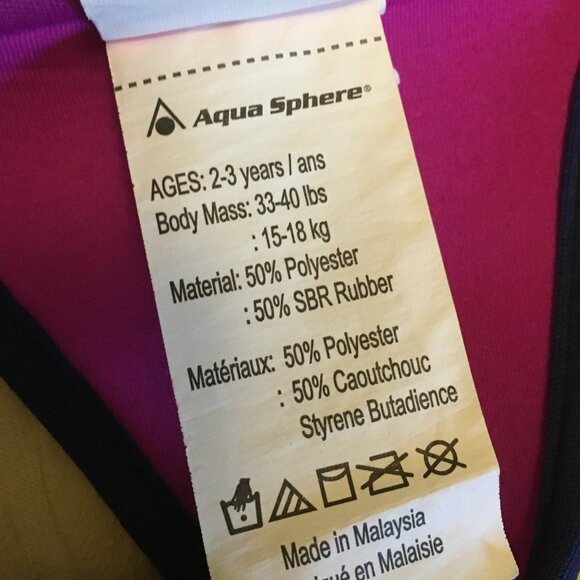 Aqua Sphere Michael Phelps Toddler's Swimming Vest Ages 2-3 - Picture 10 of 11